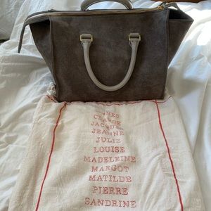 Clare V. Grey Suede Sandrine Satchel